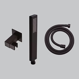 aquantindia matt black hand shower set with1.5mtr flexible hose & swivel hook