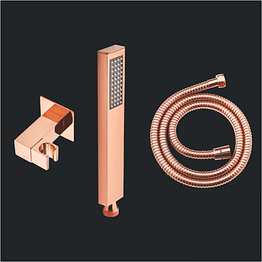 aquantindia rose gold hand shower set with1.5mtr flexible hose & swivel hook
