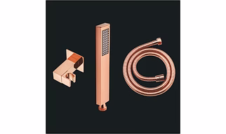 Rose Gold Hand Shower Set with1.5mtr Flexible Hose & Swivel Hook