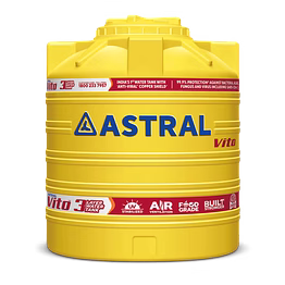 astral pipes vito 3 layer water tank with anti-viral copper shield