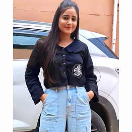 greenparrot pattachitra patch handloom crop shirt
