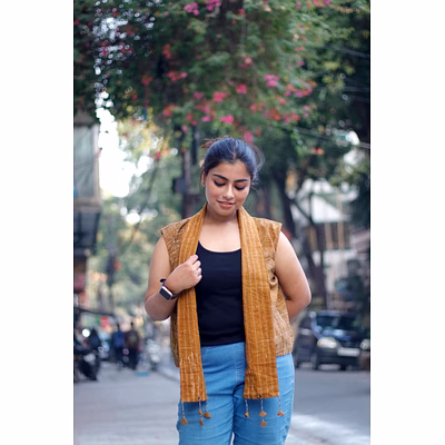 mustard stole jacket