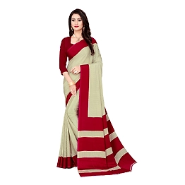 Navvi Women's Multi Colour Crepe Silk Printed Saree With Blouse Piece (2020)