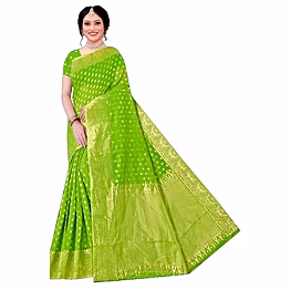 navvi women's banarasi silk traditional jacquard silk saree with unstitched blouse piece