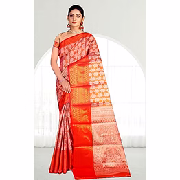 navvi women's banarasi silk traditional jacquard silk saree with unstitched blouse piece
