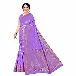 navvi women's banarasi silk traditional jacquard silk saree with unstitched blouse piece