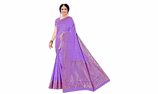 Women's Banarasi Silk Traditional Jacquard Silk Saree with Unstitched Blouse Piece