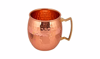 Pure Hammered Copper Moscow Mule Beer Tumbler Coffee Mug 450 Ml