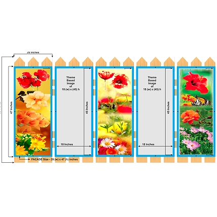 DECORATIVE FACADE (UV PRINTED ACRYLIC PANELS)-2-65 IN H X 20 IN W-2