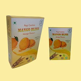 just eat mango bliss - ragi cookies mango flavour