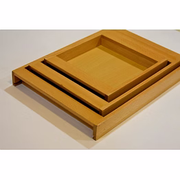 grain & co the maple torei- wooden tray set of 3