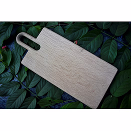 wooden chopping board with handle