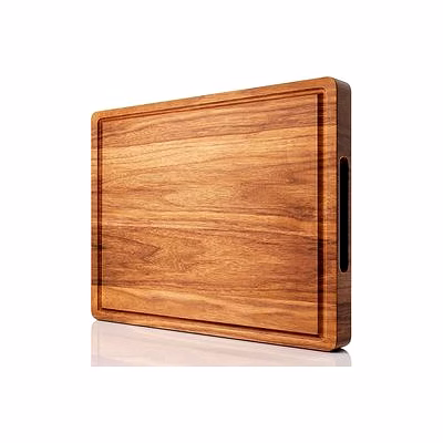 wooden chopping board with easy grip