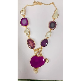 Natural Druzy Stone Fancy Necklace