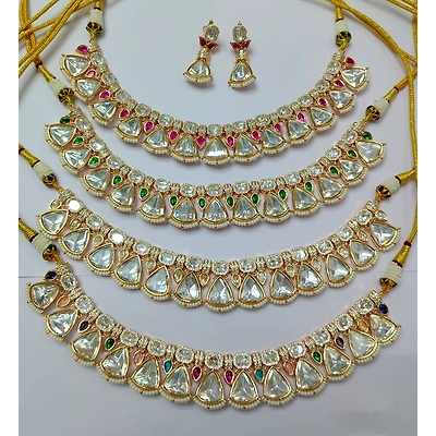 Vilandi Pachi Kundan Fancy Necklace Set-1
