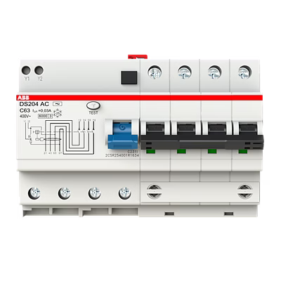 63a 30ma/100ma/300ma fp rcbo make abb dsb204m ac-c63 0.03/0.1/0.3
