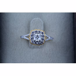 solitair cusion ring 11636