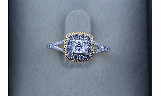 SOLITAIR CUSION  RING 11636