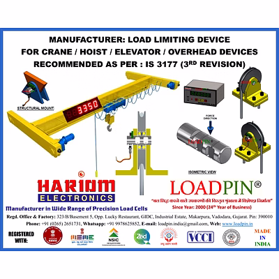 loadpin load limiting device for 5 ton / 4 falls eot