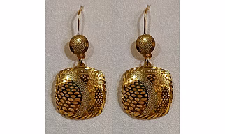 Imitation 18k Gold-Plated Earrings For Women | Yellow Gold Artificial Fashion Earrings