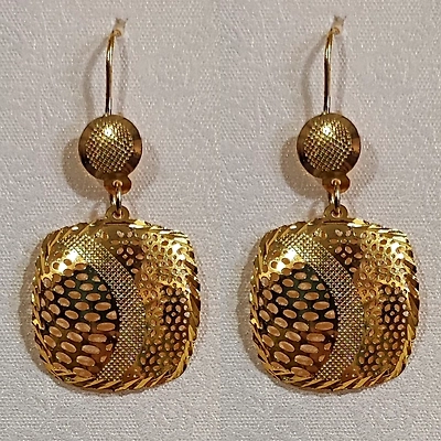 Sanzary Imitation 18k Gold-Plated Earrings For Women | Yellow Gold Artificial Fashion Earrings
