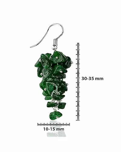 Natural Chip Green Aventurine Crystal Stone Earrings for Girls &amp; Women-4