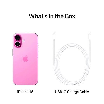 iPhone 16 128 GB: 5G Mobile Phone with Camera Control, A18 Chip and a Big Boost in Battery Life. Works with AirPods; Pink, New,Unlocked-3