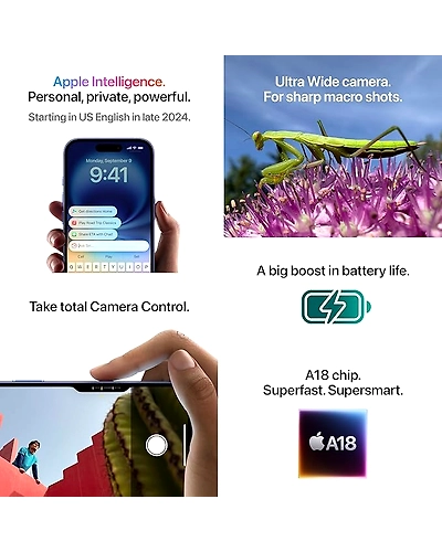 iPhone 16 128 GB: 5G Mobile Phone with Camera Control, A18 Chip and a Big Boost in Battery Life. Works with AirPods; Pink, New,Unlocked-4