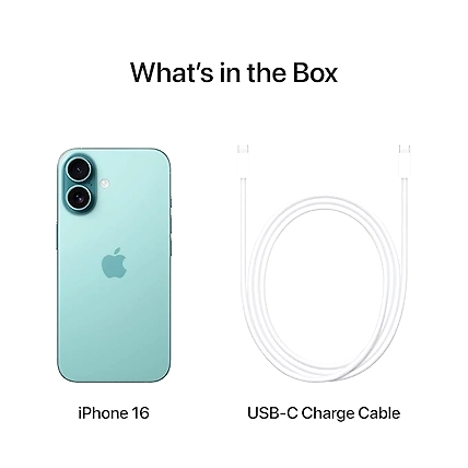 iPhone 16 128 GB: 5G Mobile Phone with Camera Control, A18 Chip and a Big Boost in Battery Life. Works with AirPods; Teal New,Unlocked-3