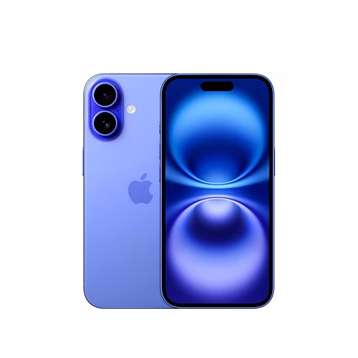 apple iphone 16 128 gb: 5g mobile phone with camera control, a18 chip and a big boost in battery life. works with airpods; ultramarine, new,unlocked