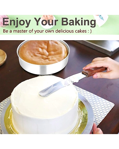Aluminium Cake Mould Round Set of 3 Mould Cake Mold Pans 3-Piece Set Aluminum Heavy Duty Rectangular Wedding/Birthday/Party Cake-2
