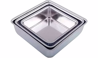 Aluminium Cake Mould Square Set of 3 Mould Cake Mold Pans 3-Piece Set Aluminum Heavy Duty Rectangular Wedding/Birthday/Party Cake
