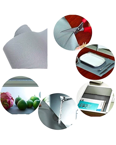 Multipurpose Super Strong EVA Anti-Slip Bathroom Kitchen Cabinet Drawer Shelf Mat Liner Sheets Roll, Fridge Mat, Table Mat, Refrigerator (45cm x 300cm)-2