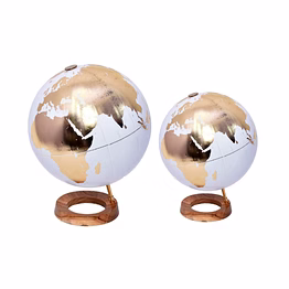 wooden stand with world globe - aagb-007