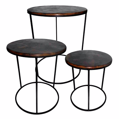 iron and wooden stool 001