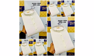 WHITE SELF KURTA