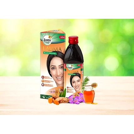 Zandu Lalima Syrup | Scientifically Proven Blood Purifier Syrup for Glowing, Acne &amp; Pimple Free Face (500ml)-3