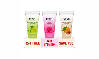 Hydrating Combo: Cucumber & Rose Facewash with Walnut Orange Face Scrub Free* (60ml each)