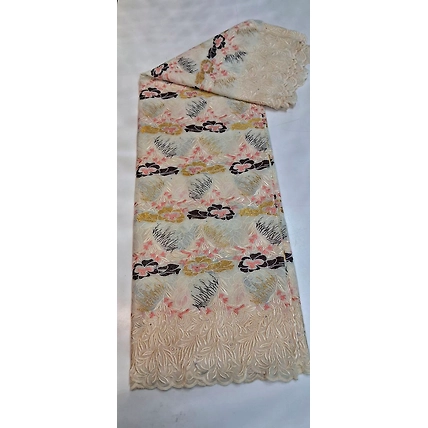 EMBROIDRED SWISS 2*2 VOILE LACE 100% COTTAN-1