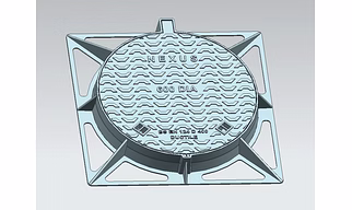DI Round Cover Square  Frame Manhole Cover