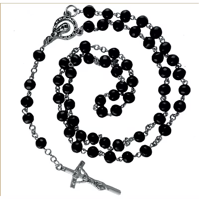 divine connections india rosary black 8mm
