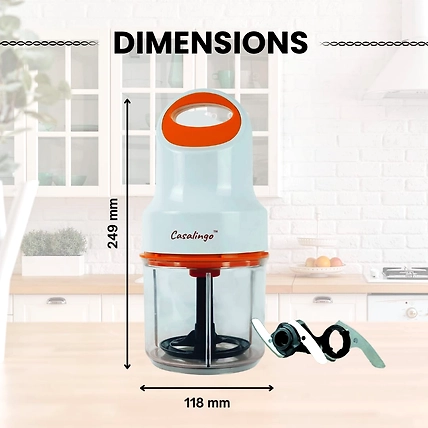 Casalingo Electric Chopper with Whisker - Orange-1