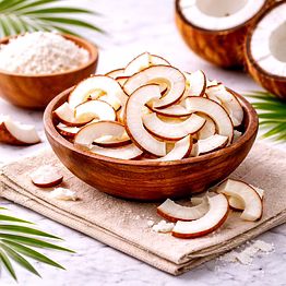 dried coconut slices | bulk coconut ingredient for food & beverage buyers