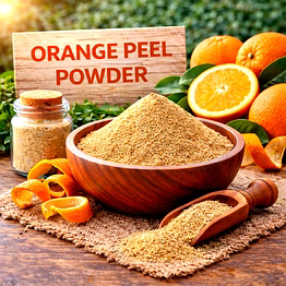 orange peel powder organic powder ingredient | adizo exports bulk supply for wholesalers, distributors & importers