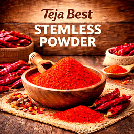 teja best – stemless red chilli powder | wholesale red chilli powder for spice importers