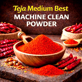 teja medium best – machine clean red chilli powder | wholesale red chilli powder for spice importers