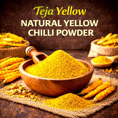 teja yellow – natural yellow chilli red chilli powder | adizo exports bulk supply for wholesalers, distributors & importers