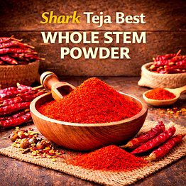 shark teja best – whole stem red chilli powder | adizo exports bulk supply for wholesalers, distributors & importers