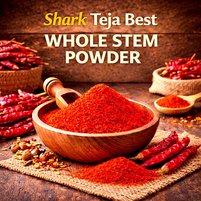 shark teja best – whole stem red chilli powder | wholesale red chilli powder for spice importers