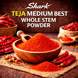 shark teja medium best – whole stem red chilli powder | adizo exports bulk supply for wholesalers, distributors & importers